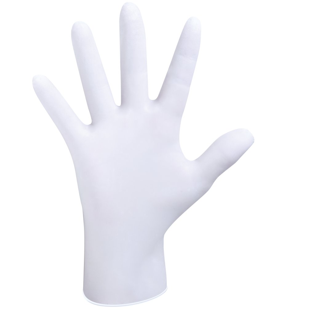 Powder free nitrile gloves White Medibase