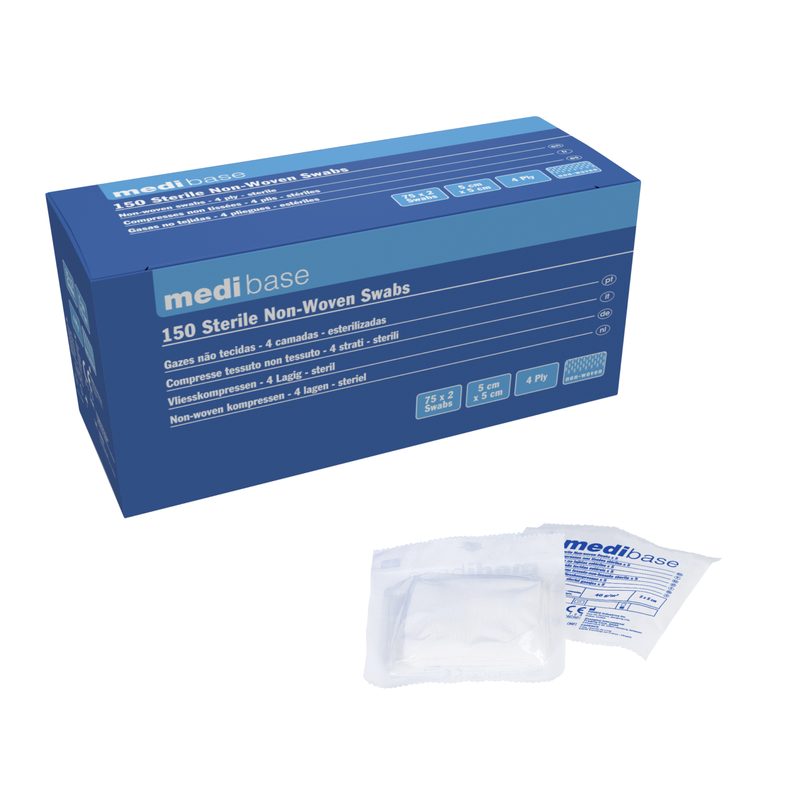 Sterile nonwoven swabs Medibase
